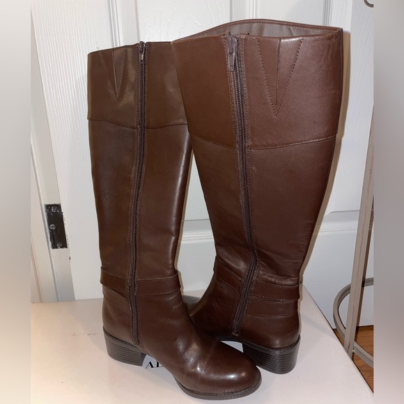 Brown Leather ALFANI Riding Boots - Size 5.5 M - Picture 12 of 13
